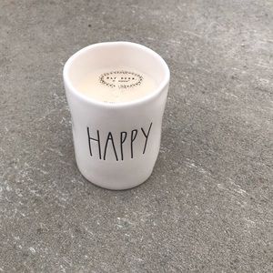 Rae Dunn Happy small candle in brilliant citrus